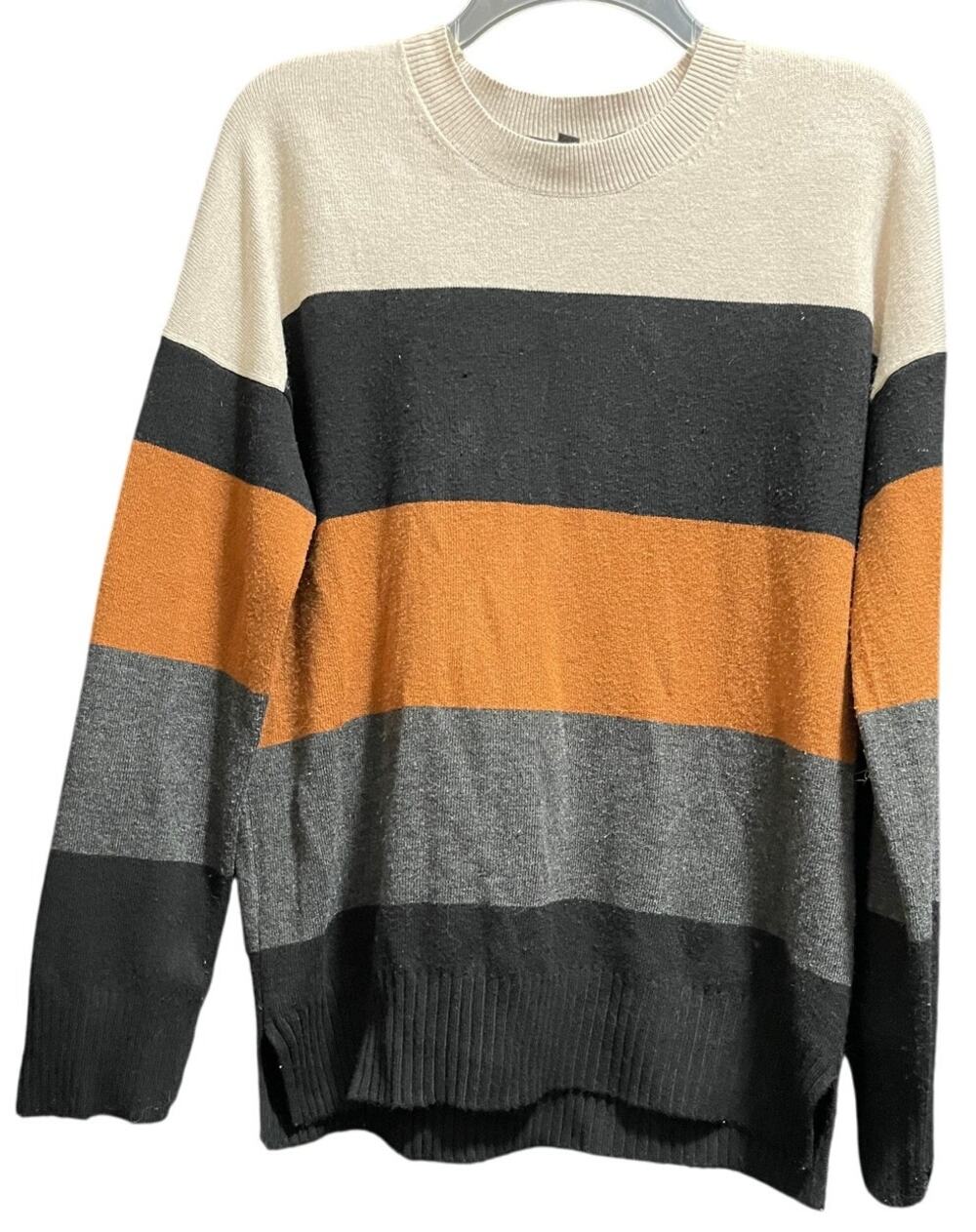 French Connection Men's Size Small Striped Color Block Sweater